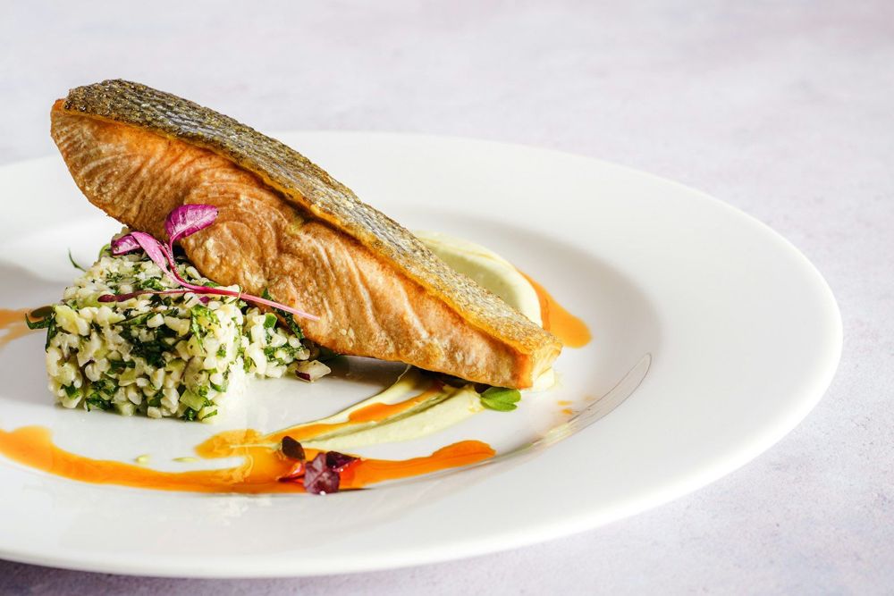 A plated fish dish